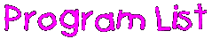 Program List